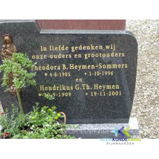 Grafstenen kerkhof Herwen Coll. HKR (38) Th.B. Heymen-Sommers & H.G.Th. Heymen
